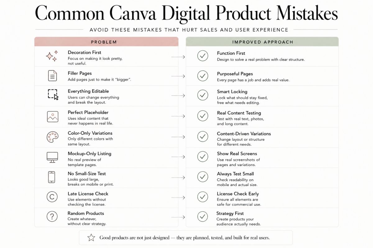 Common Canva Digital Product Mistakes