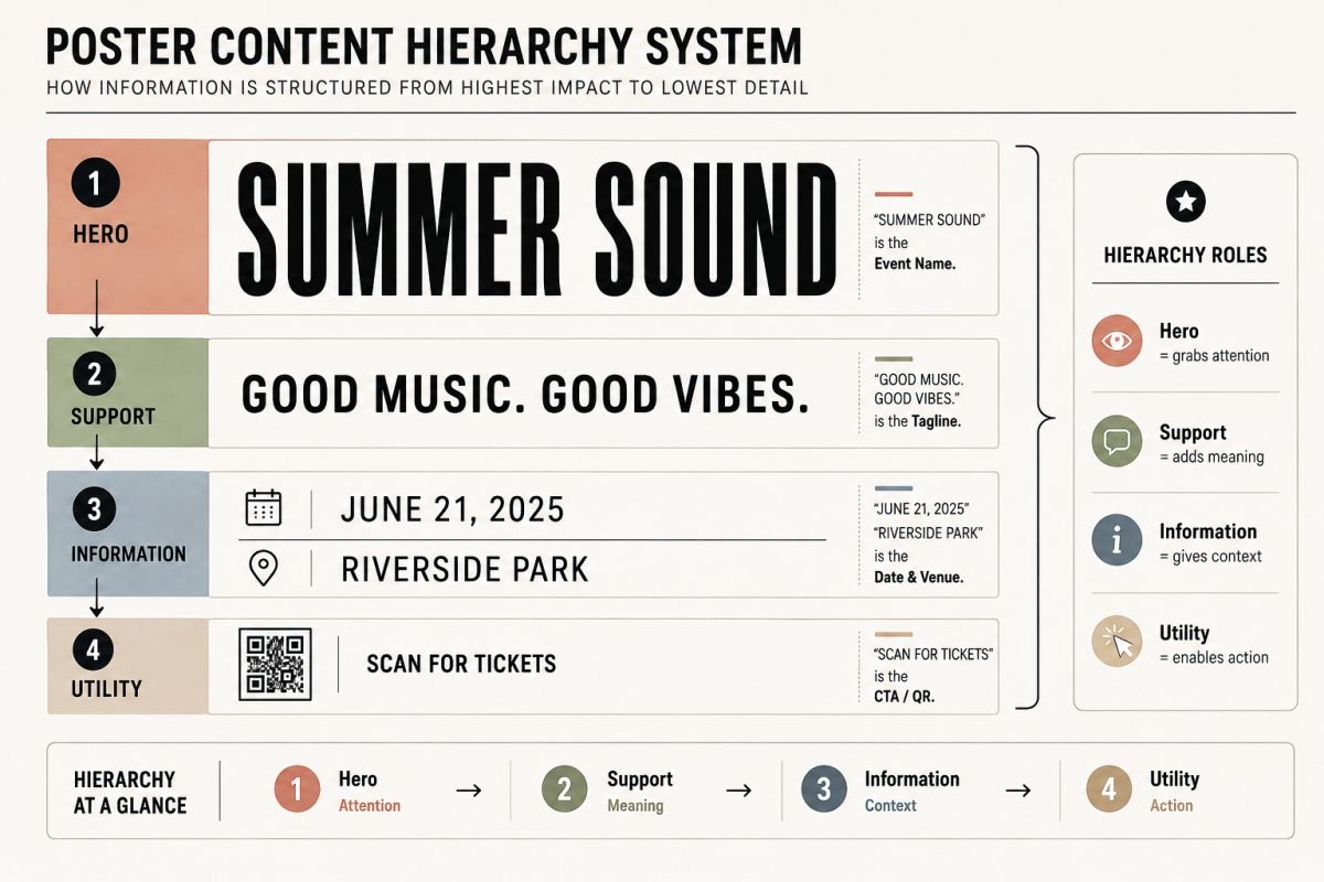 Poster Content Hierarchy System