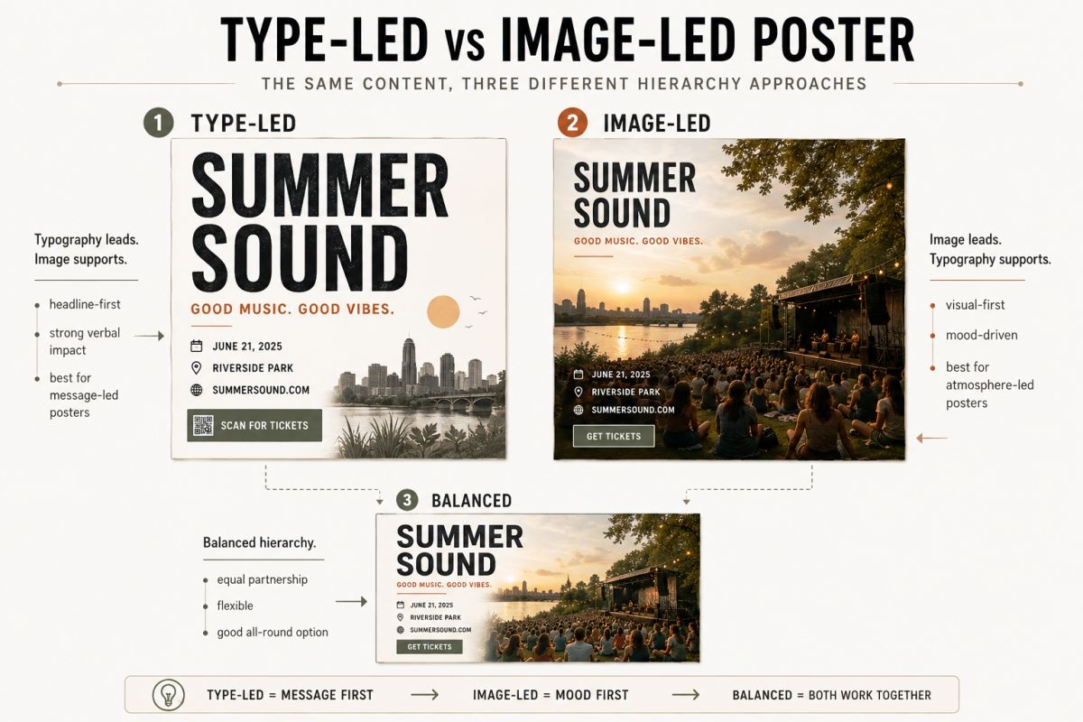 Type-Led vs Image-Led Poster