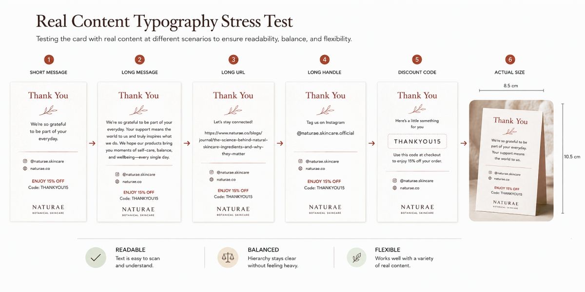 Test the Typography With Real Copy