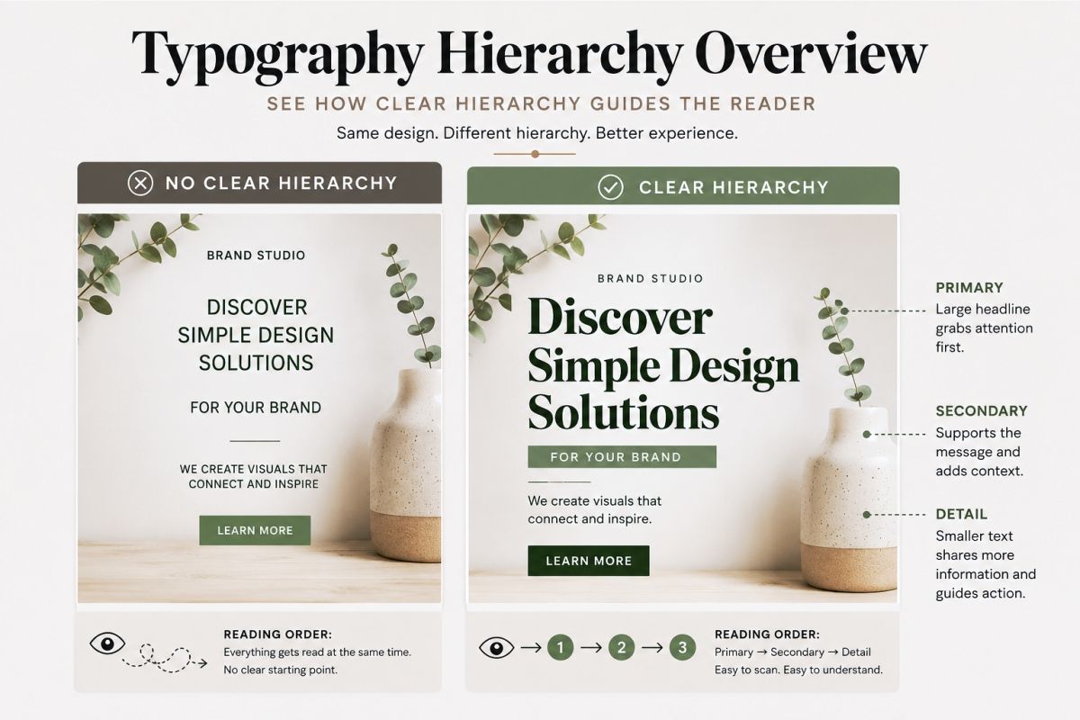 Canva Typography Hierarchy Tips For Cleaner And Easier To Read Designs Preview1 Typography Hierarchy Overview