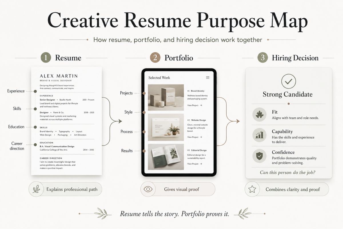Creative Resume Design Ideas For Designers And Visual Professionals Preview1  Creative Resume Purpose Map