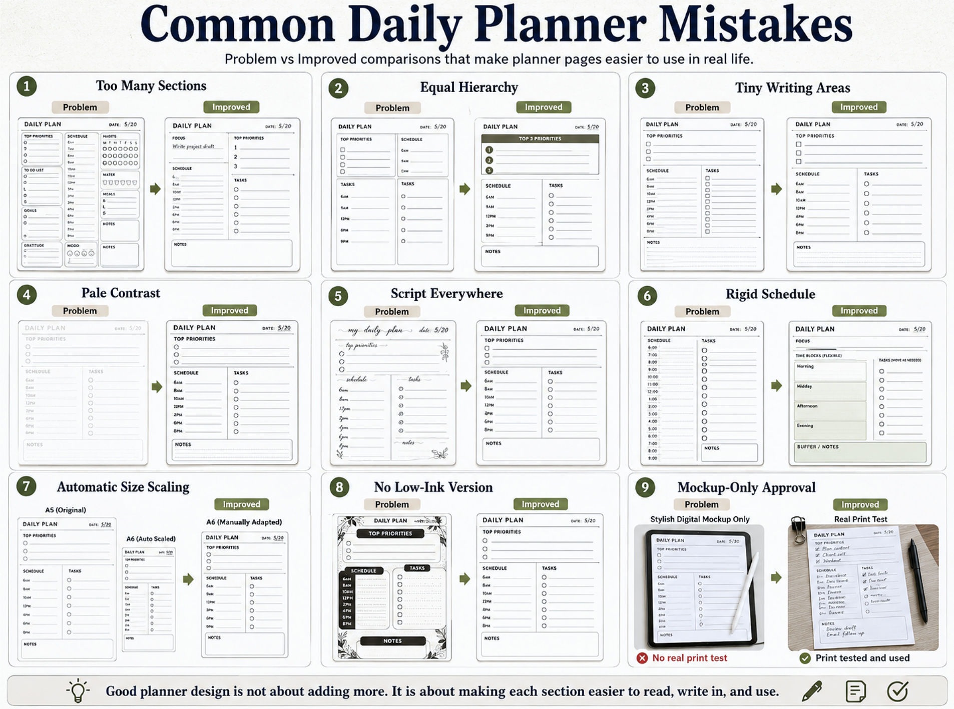 Daily Planner Printable Ideas For Clean Simple And Productive Days Preview9 Common Daily Planner Mistakes