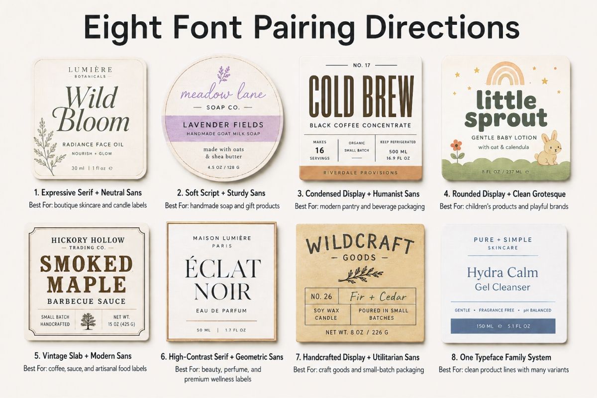 Font Pairing For Product Labels How To Balance Beauty And Readability Preview3 Eight Font Pairing Directions