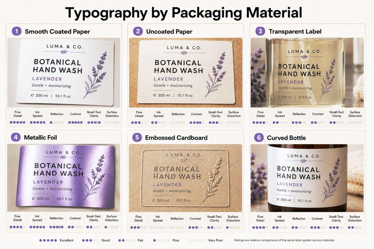 Font Pairing For Product Labels How To Balance Beauty And Readability Preview5 Typography By Packaging Material