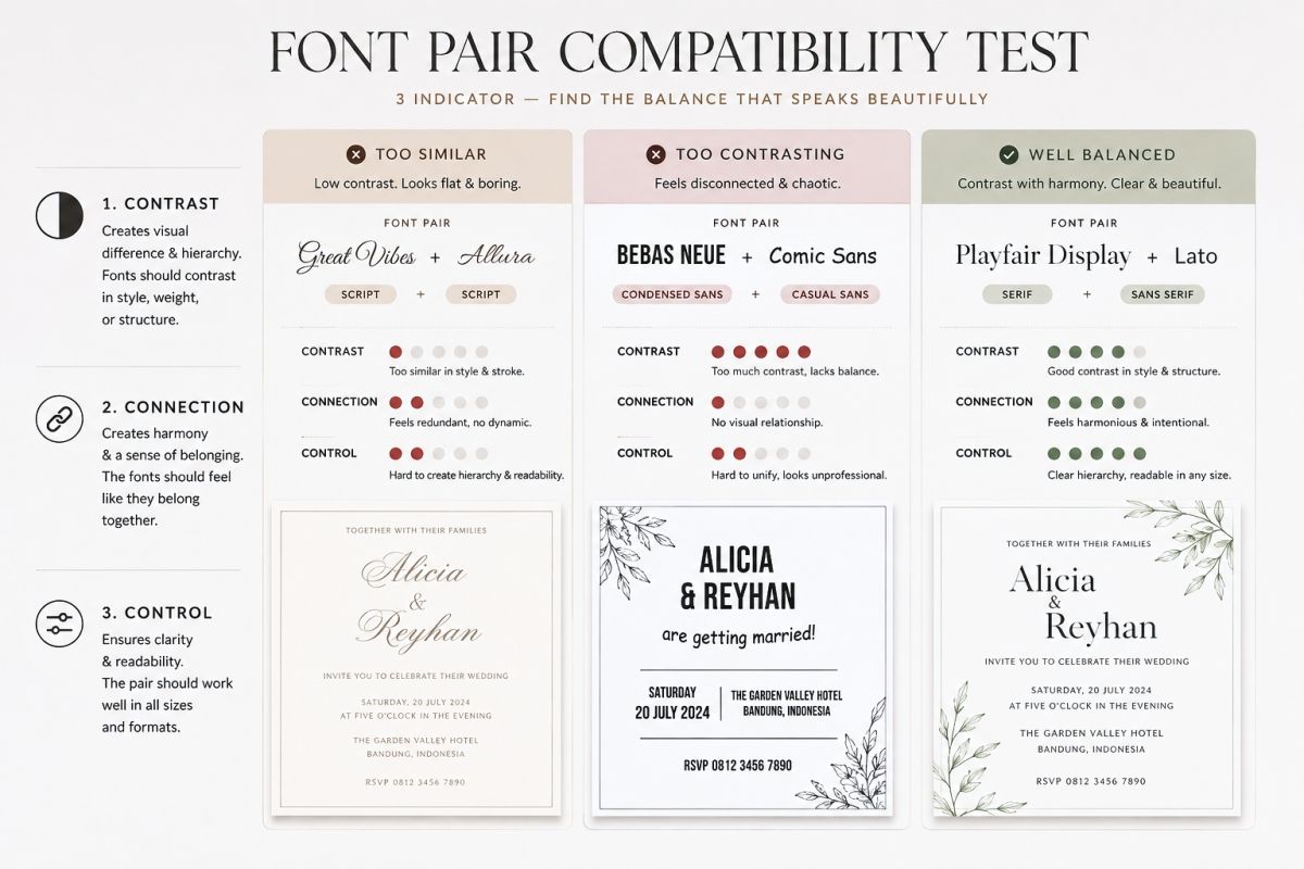 Font Pairing For Wedding Invitations Elegant Combinations Preview3 Font Pair Compatibility Test