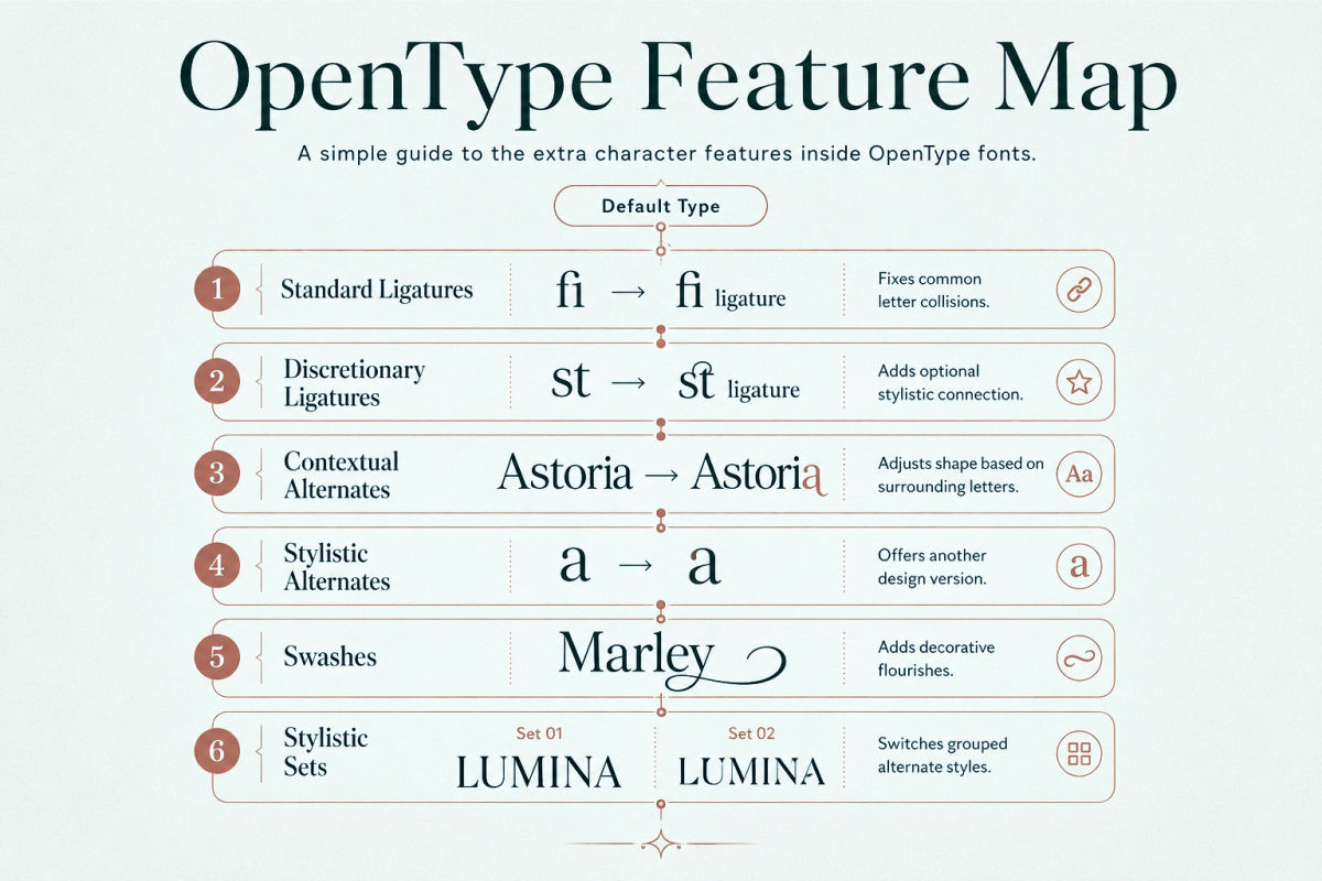 Fonts With Alternates And Ligatures How To Use Extra Characters In Design 4