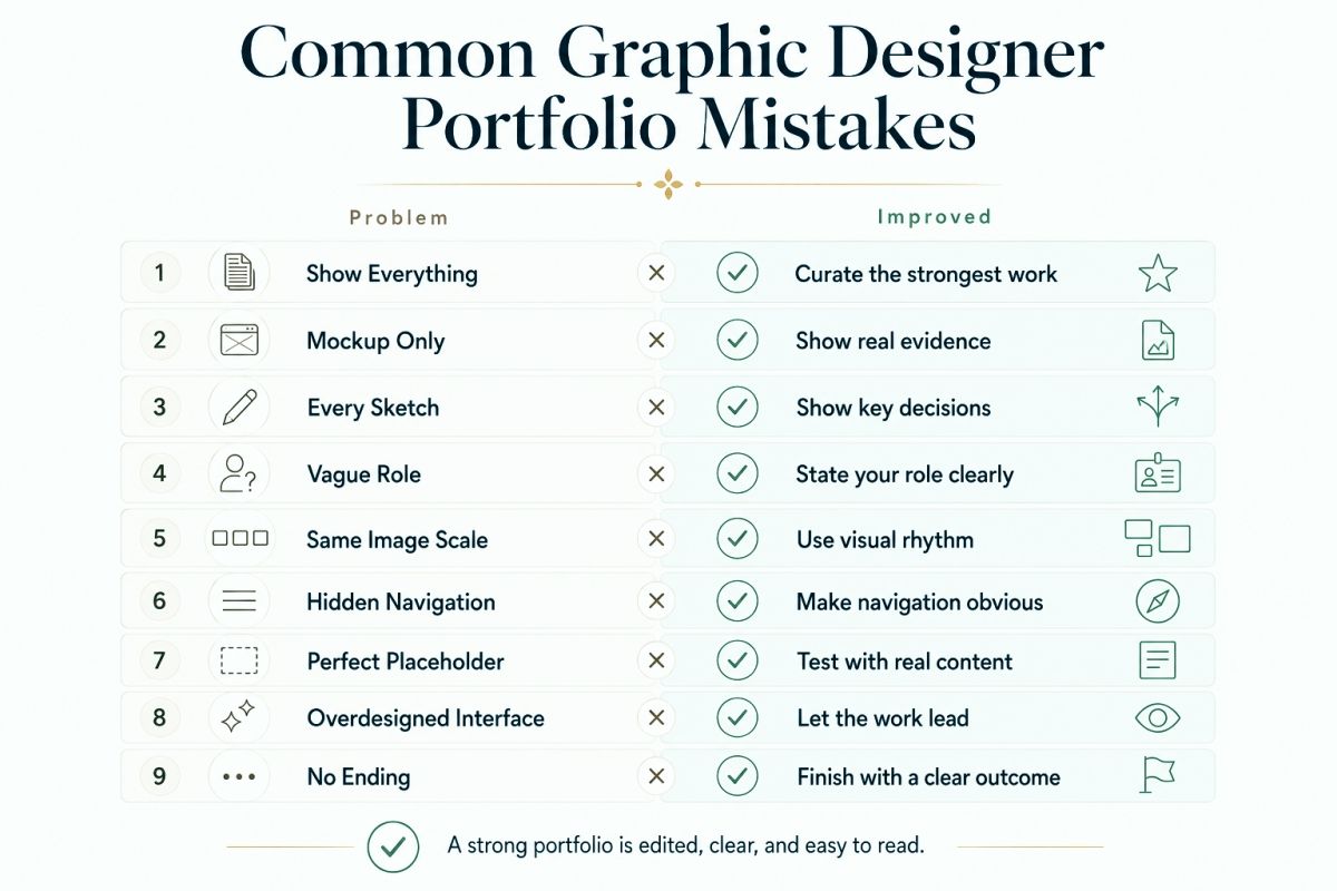 Common Graphic Designer Portfolio Mistakes