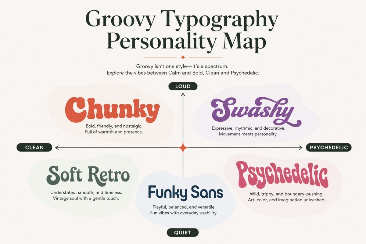 Groovy Typography Personality Map.