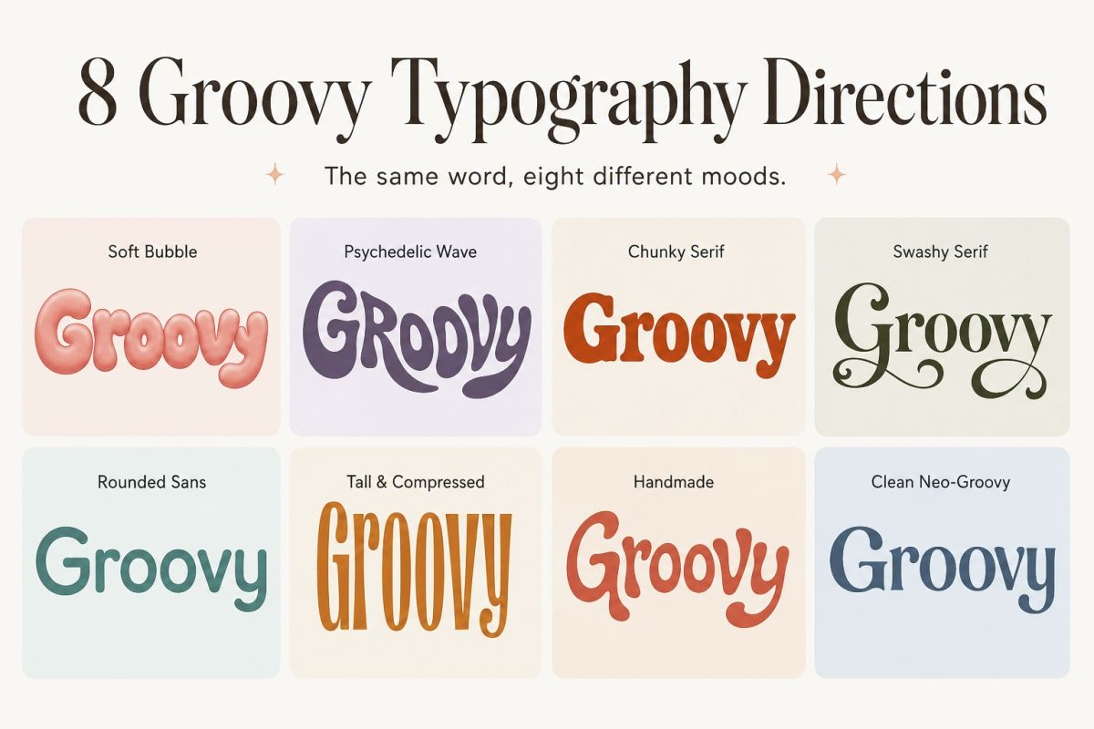 8 Groovy Typography Directions.