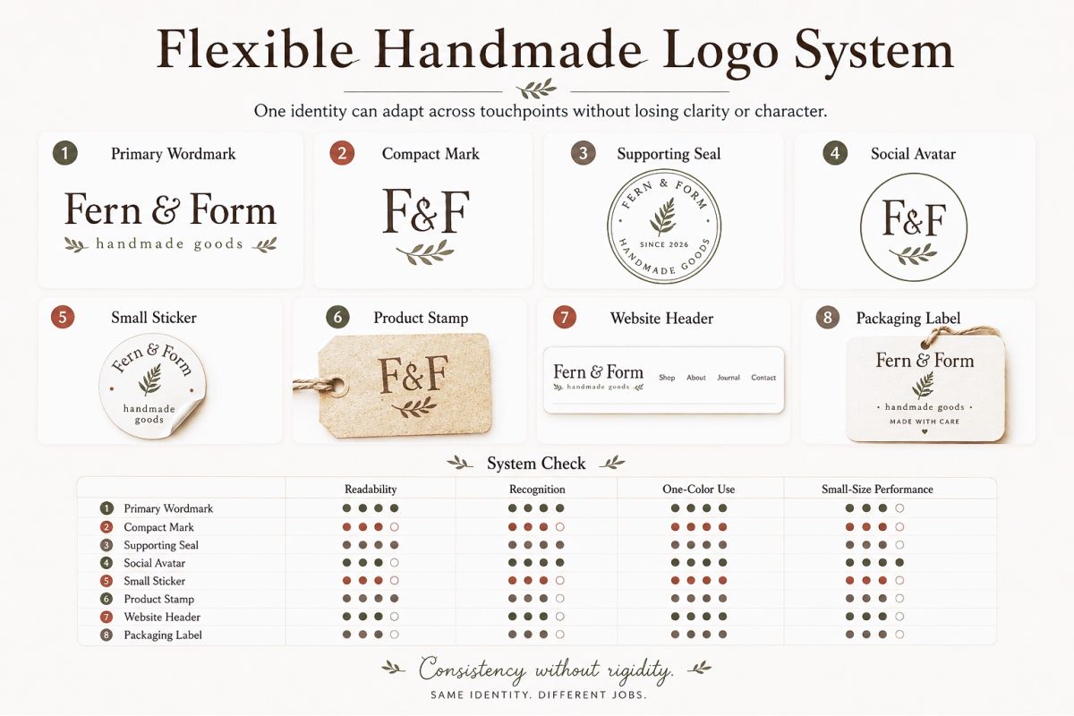 Handmade Brand Identity Ideas That Feel Warm And Professional Preview3  Flexible Handmade Logo System