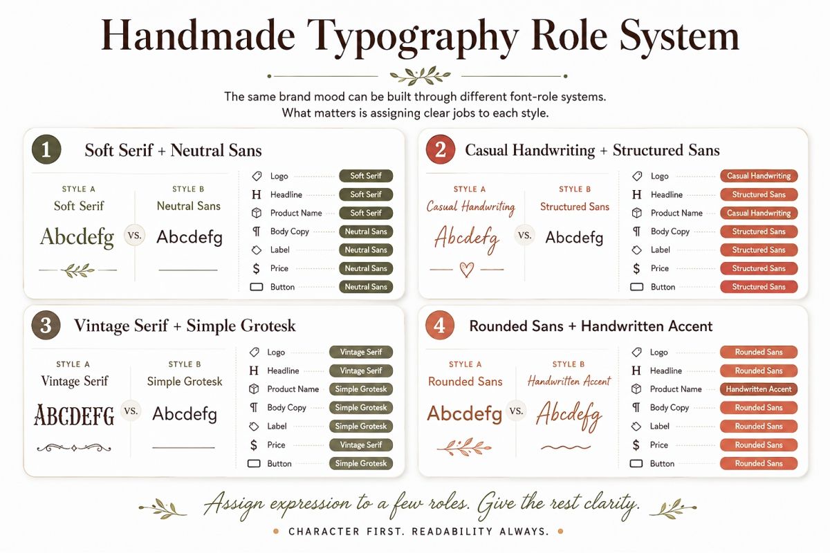 Handmade Brand Identity Ideas That Feel Warm And Professional Preview4  Handmade Typography Role System