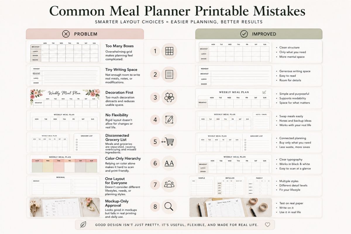 Common Meal Planner Printable Mistakes.