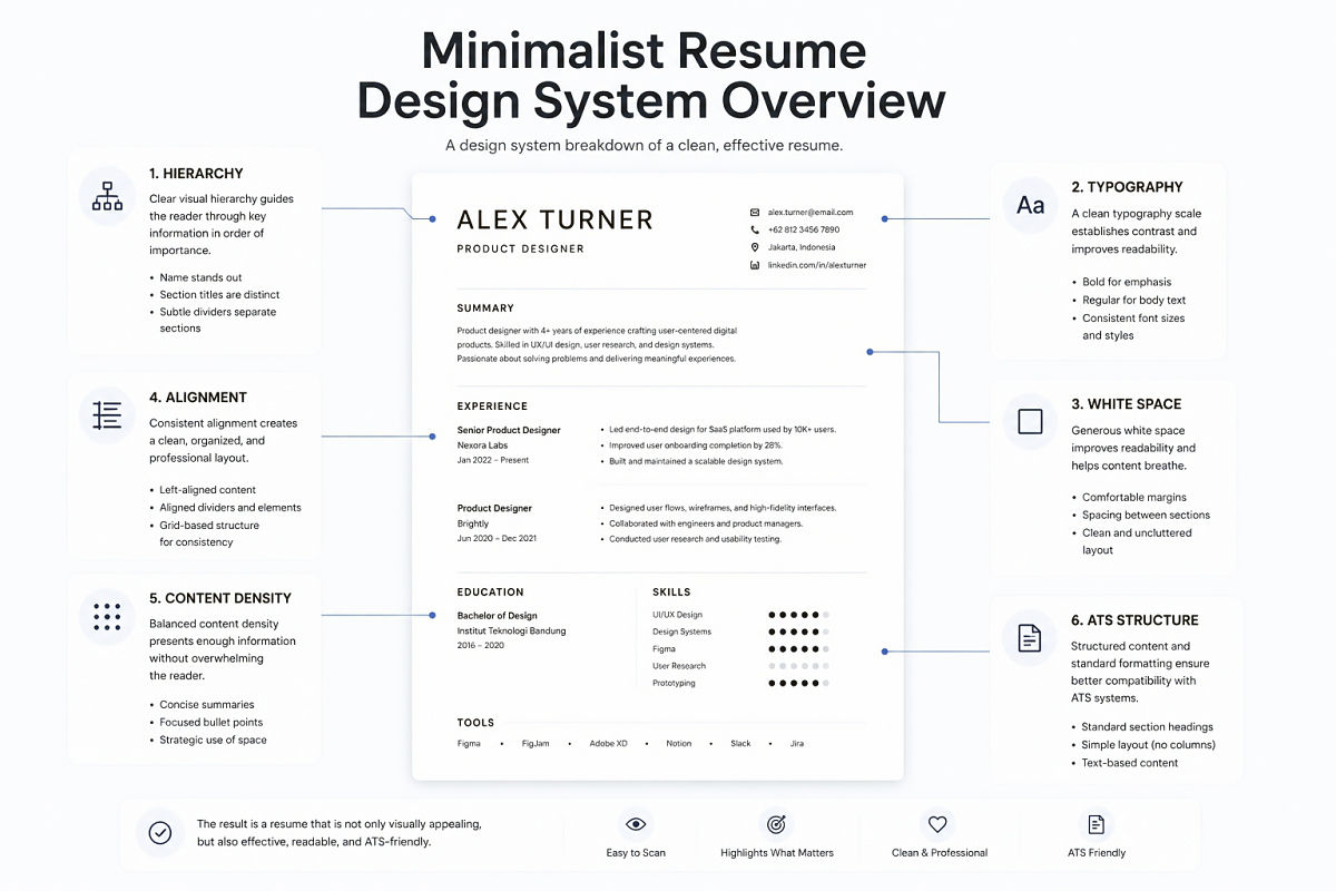 Minimalist Resume Template Design Clean Layout Tips That Work 1 Minimalist Resume Design System Overview