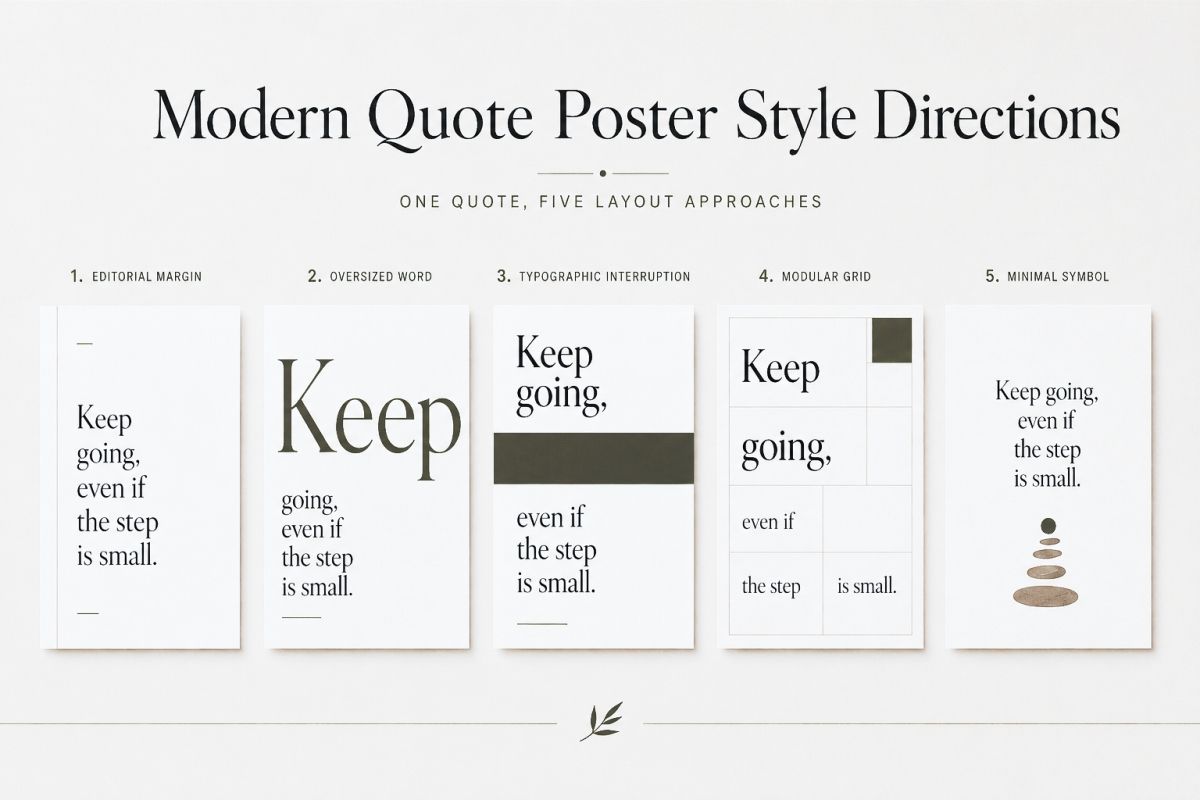 Motivational Quote Poster Design Ideas That Feel Modern Not Generic Preview2 Modern Quote Poster Style Directions