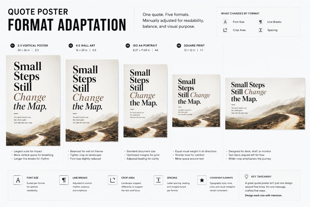 Motivational Quote Poster Design Ideas That Feel Modern Not Generic Preview5 Quote Poster Format Adaptation