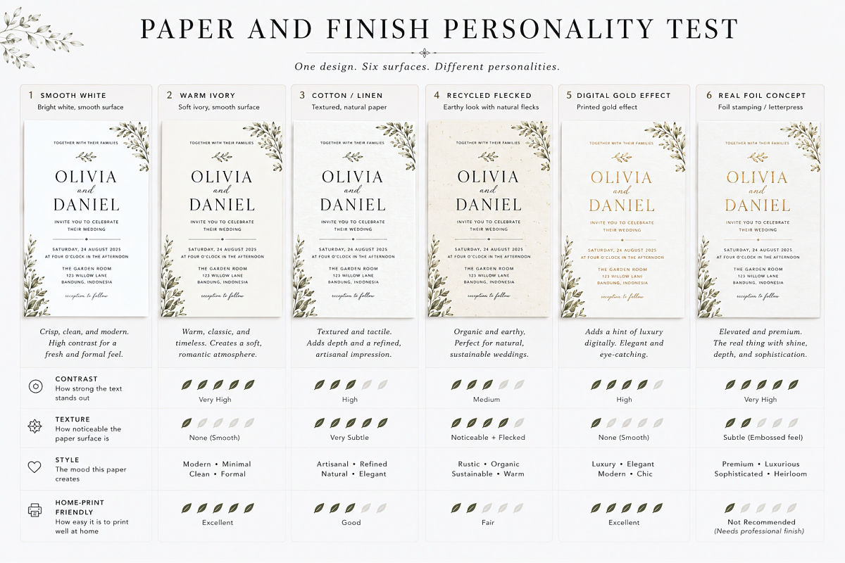 Printable Wedding Cards Design Ideas For Invitations And Thank You Notes Preview6  Paper And Finish Personality Test