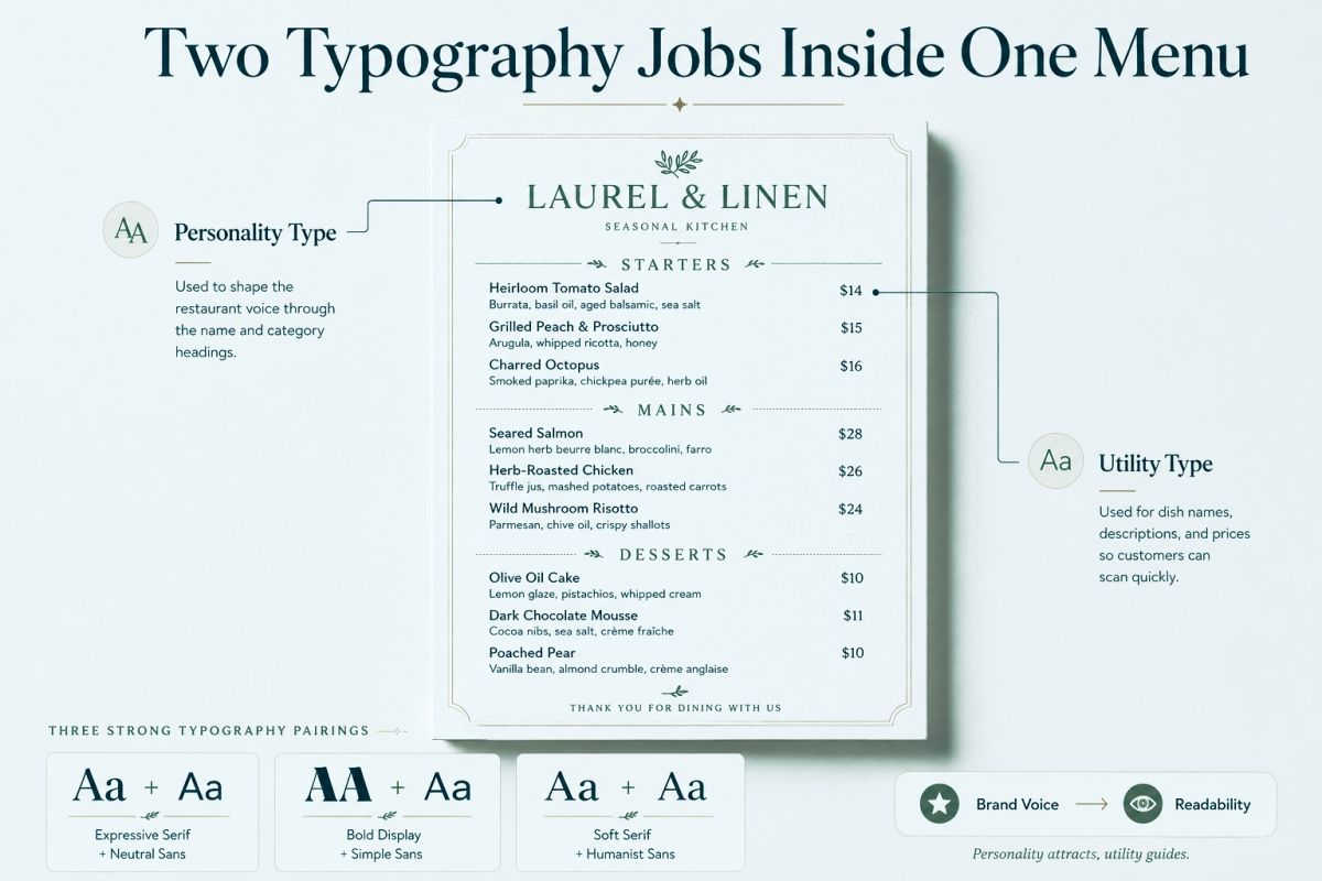 Restaurant Menu Typography Tips For Clear Stylish And Readable Menus 2