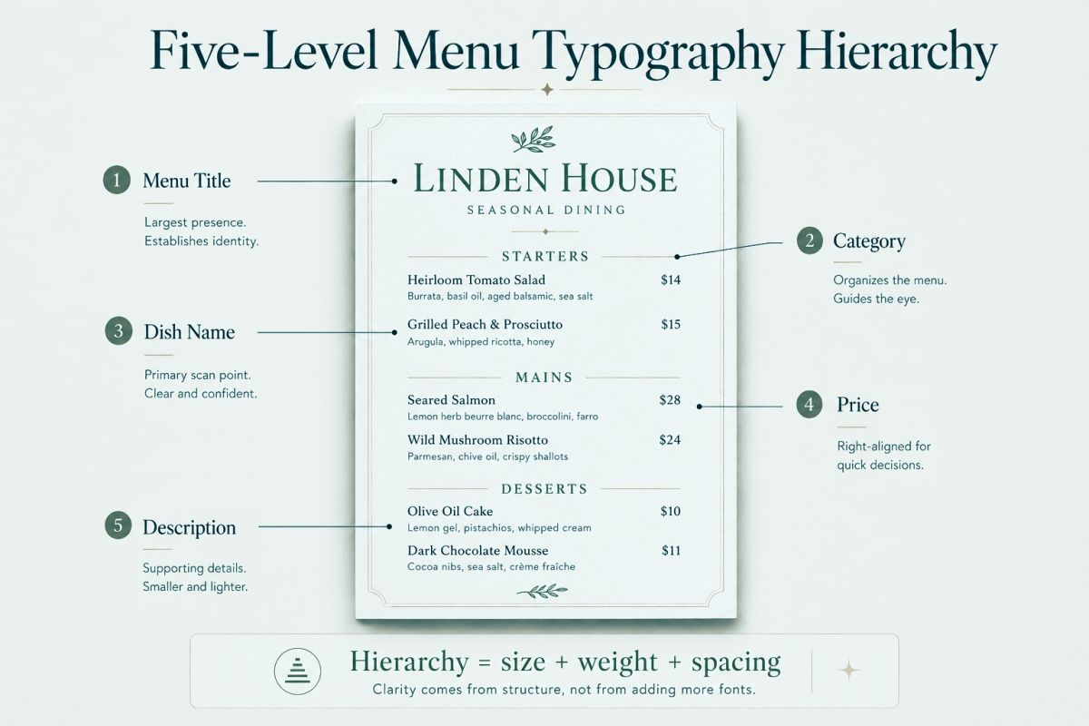 Restaurant Menu Typography Tips For Clear Stylish And Readable Menus 3