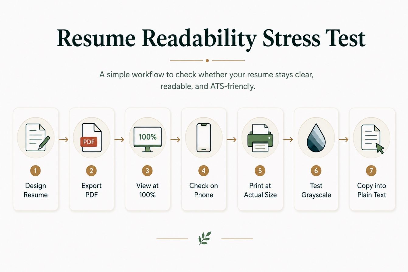 Resume Font Size Guide How To Make Your Cv Easy To Read Resume Readability Stress Test Workflow