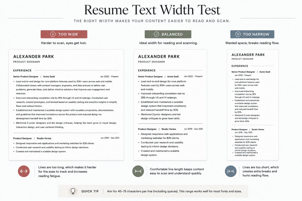 Resume Layout Design Tips For Better Structure Spacing And Readability 5