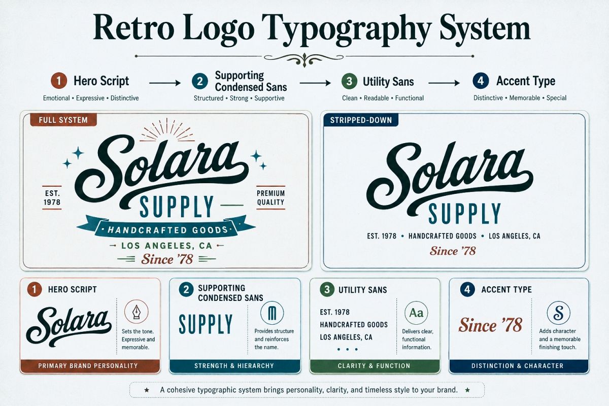 Retro Logo Typography System