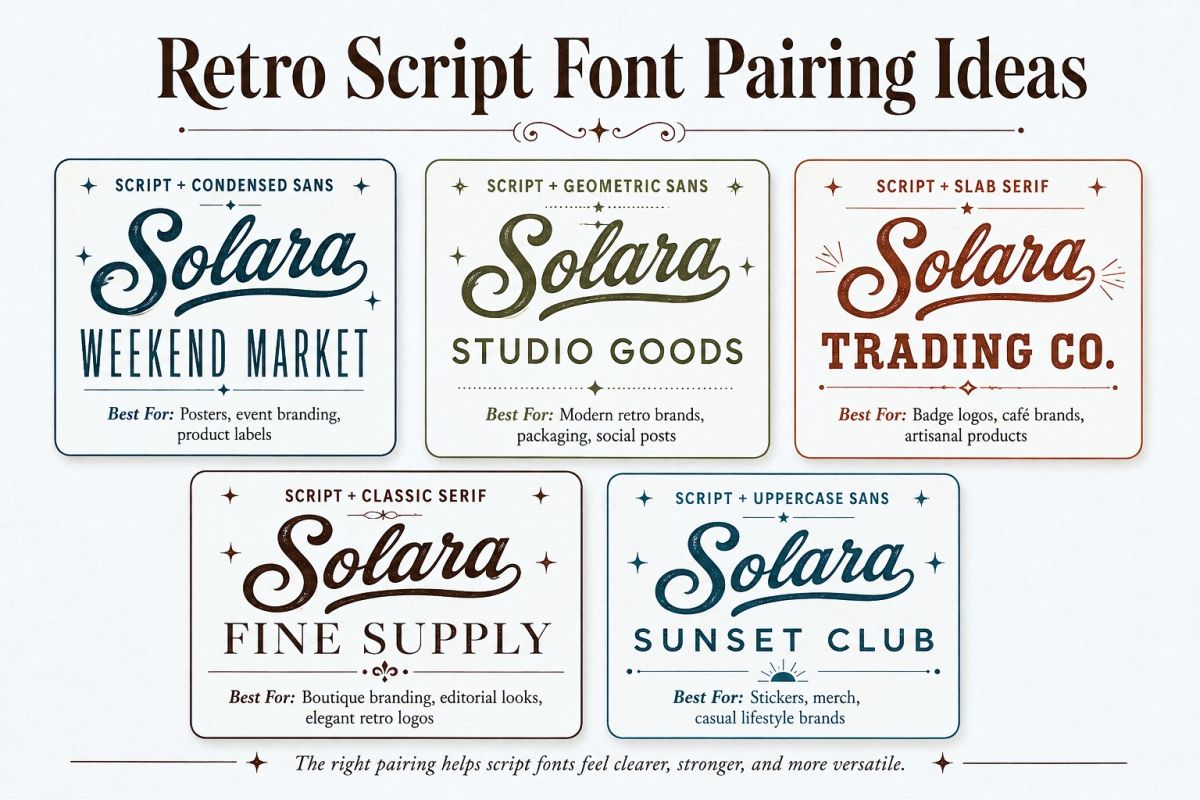 Retro Script Font Pairing Ideas