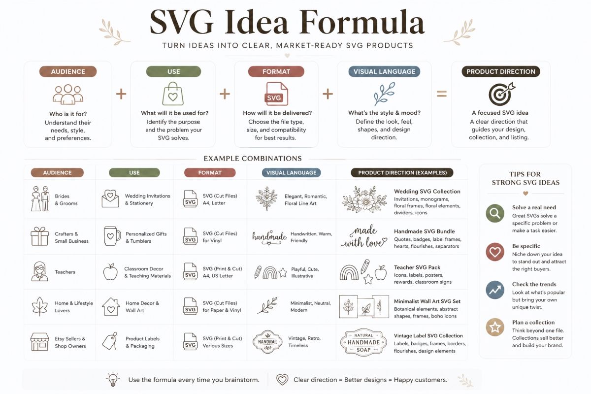 Svg Design Ideas For Cricut Crafts Shirts And Digital Downloads 10 Svg Idea Formula
