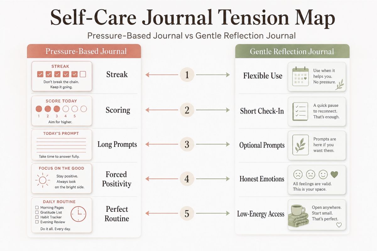 Self Care Journal Printable Ideas For Gentle Daily Reflection Preview1 Self Care Journal Tension Map