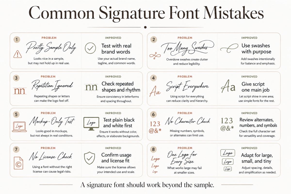 Common Signature Font Mistakes