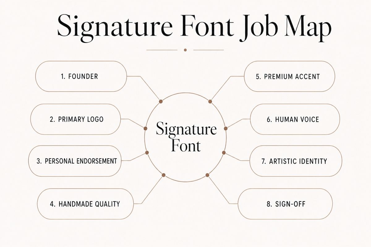 Signature Font Job Map