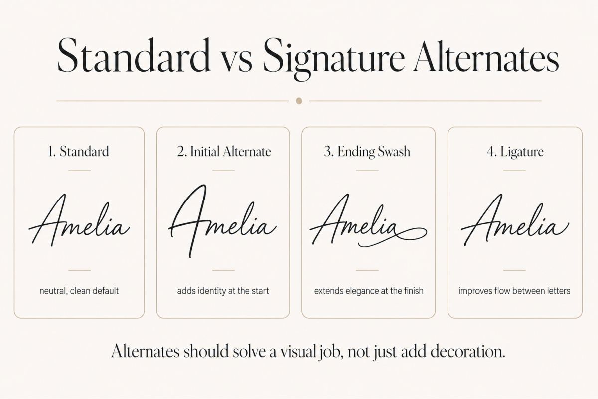 Standard vs Signature Alternates