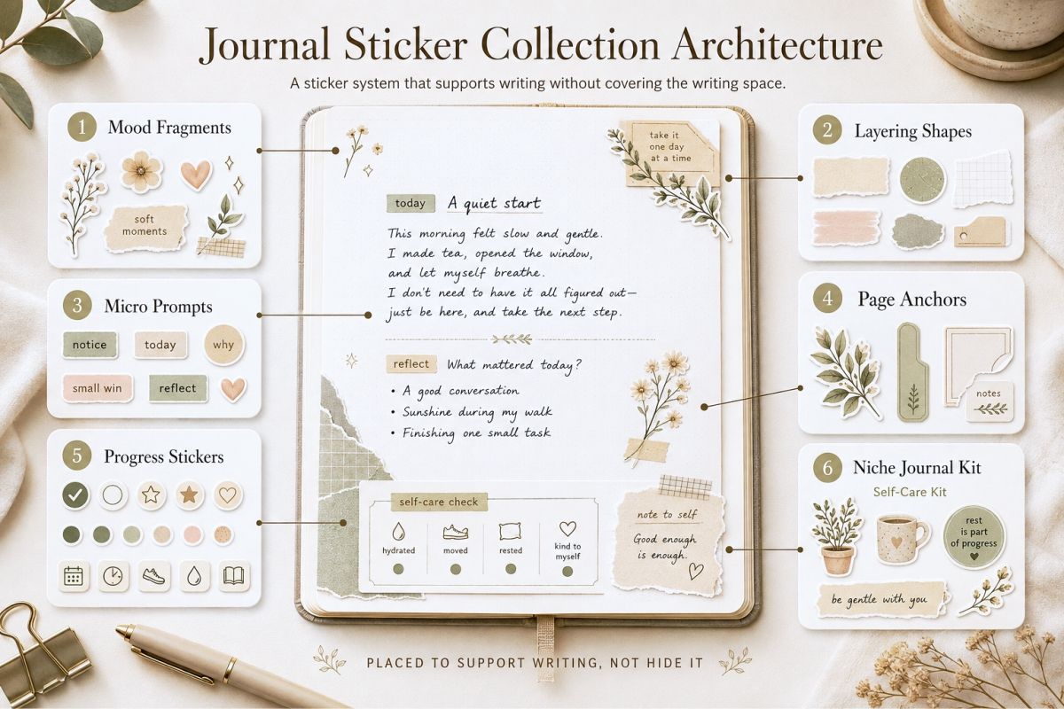 Sticker Design Ideas For Journals Packaging And Digital Shops 3 Journal Sticker Collection Architecture