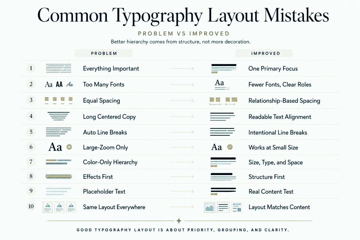Common Typography Layout Mistakes