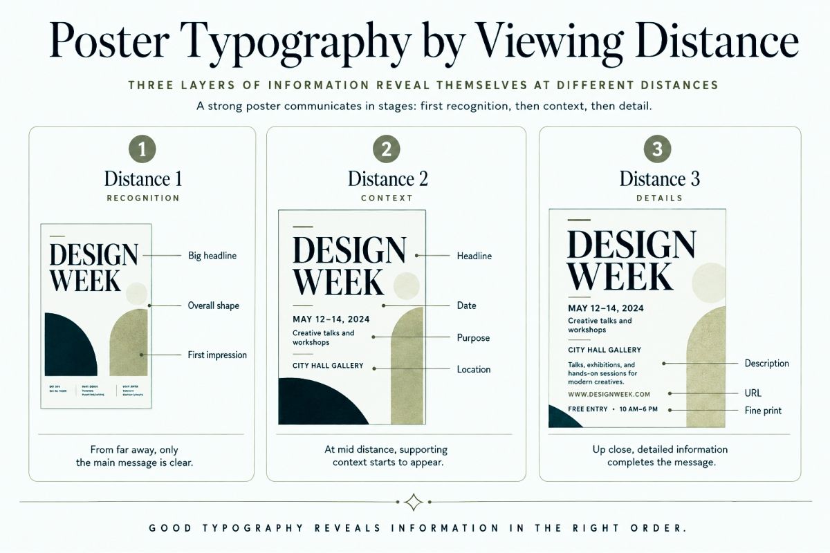 Poster Typography by Viewing Distance