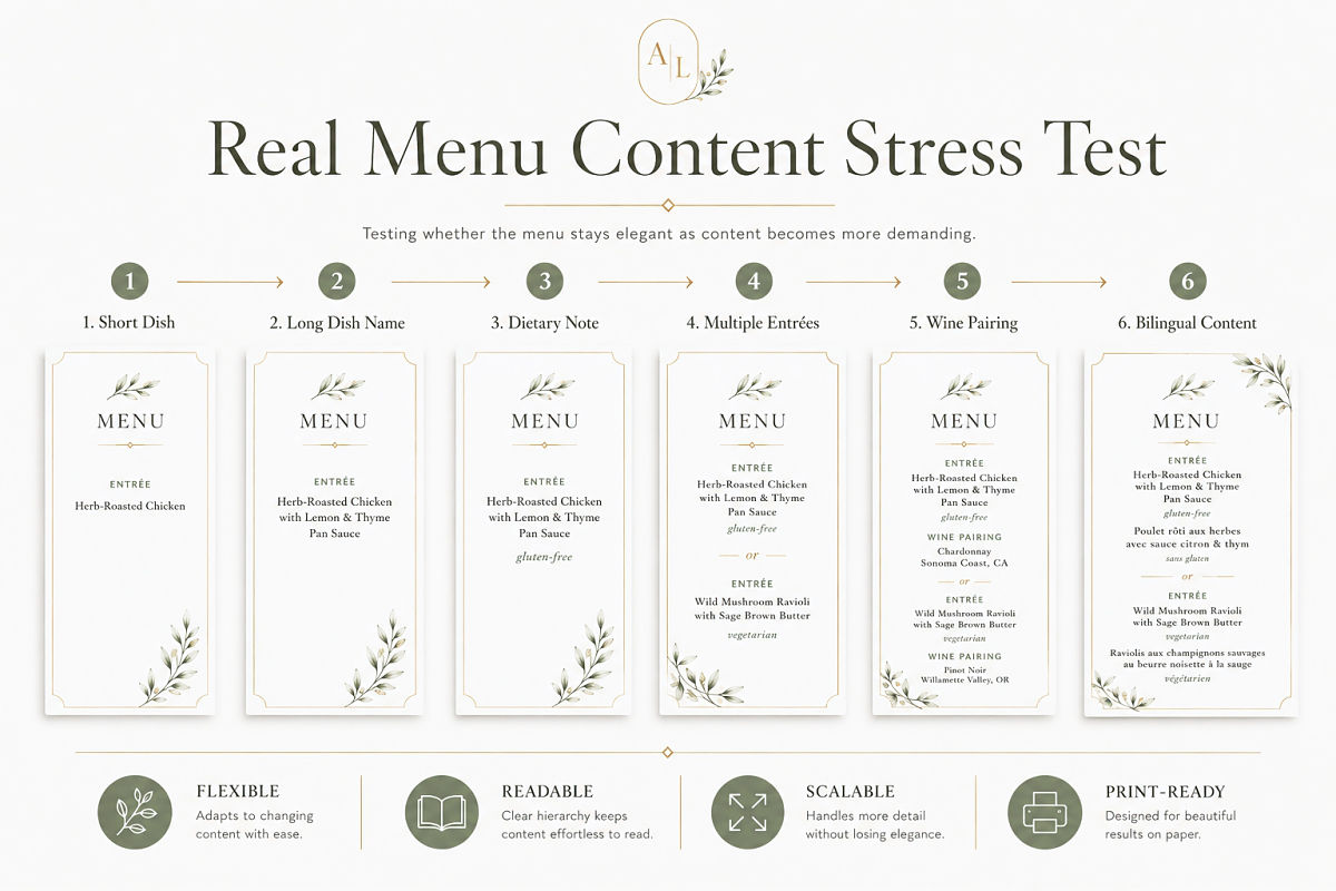 Real Menu Content Stress Test