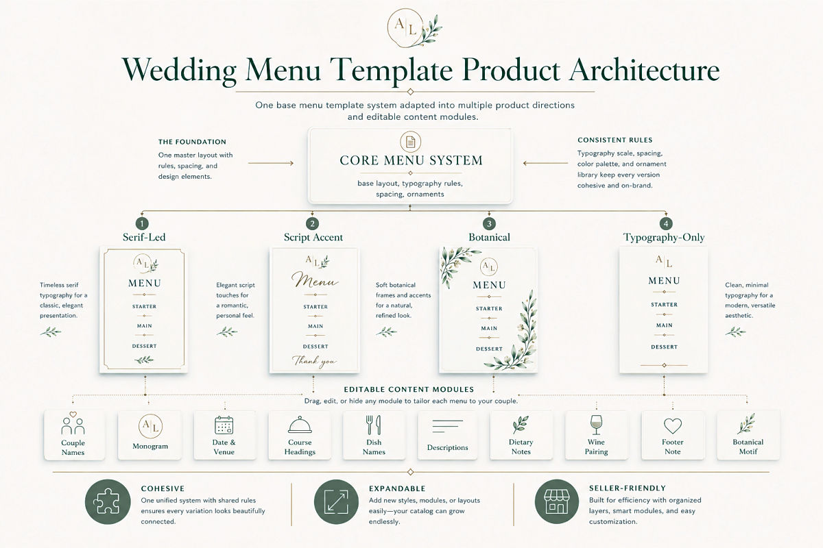 Wedding Menu Template Product Architecture
