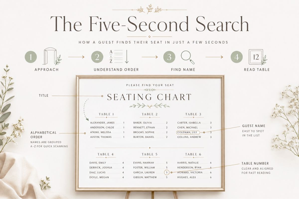 Wedding Seating Chart Design Ideas For Clean And Elegant Events 2