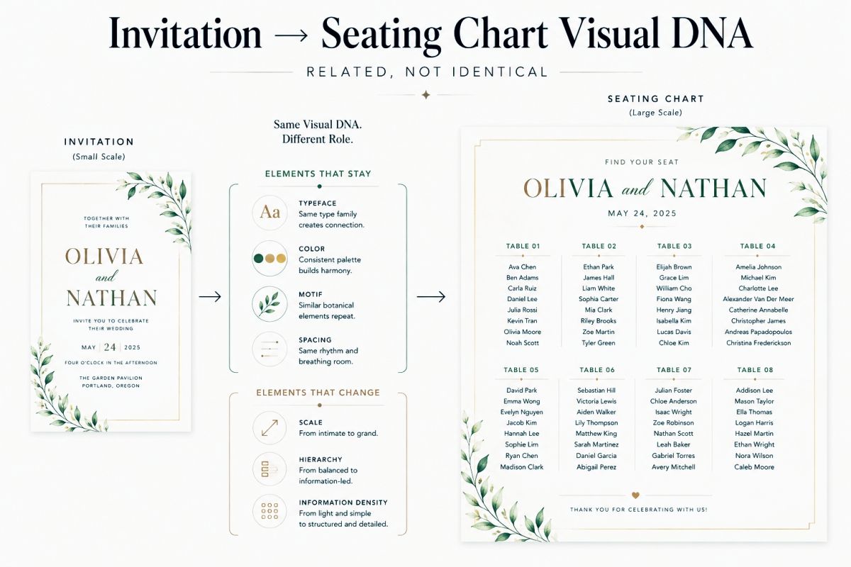 Wedding Seating Chart Design Ideas For Clean And Elegant Events 8