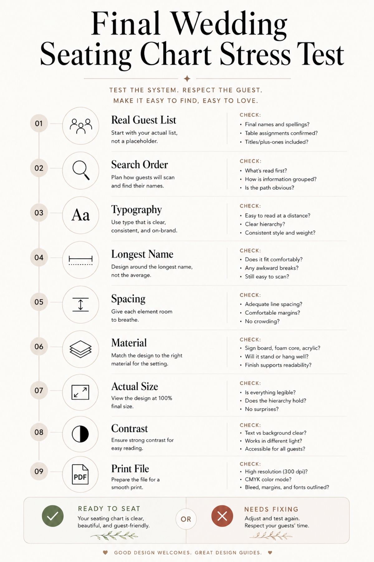 Wedding Seating Chart Design Ideas For Clean And Elegant Events 9
