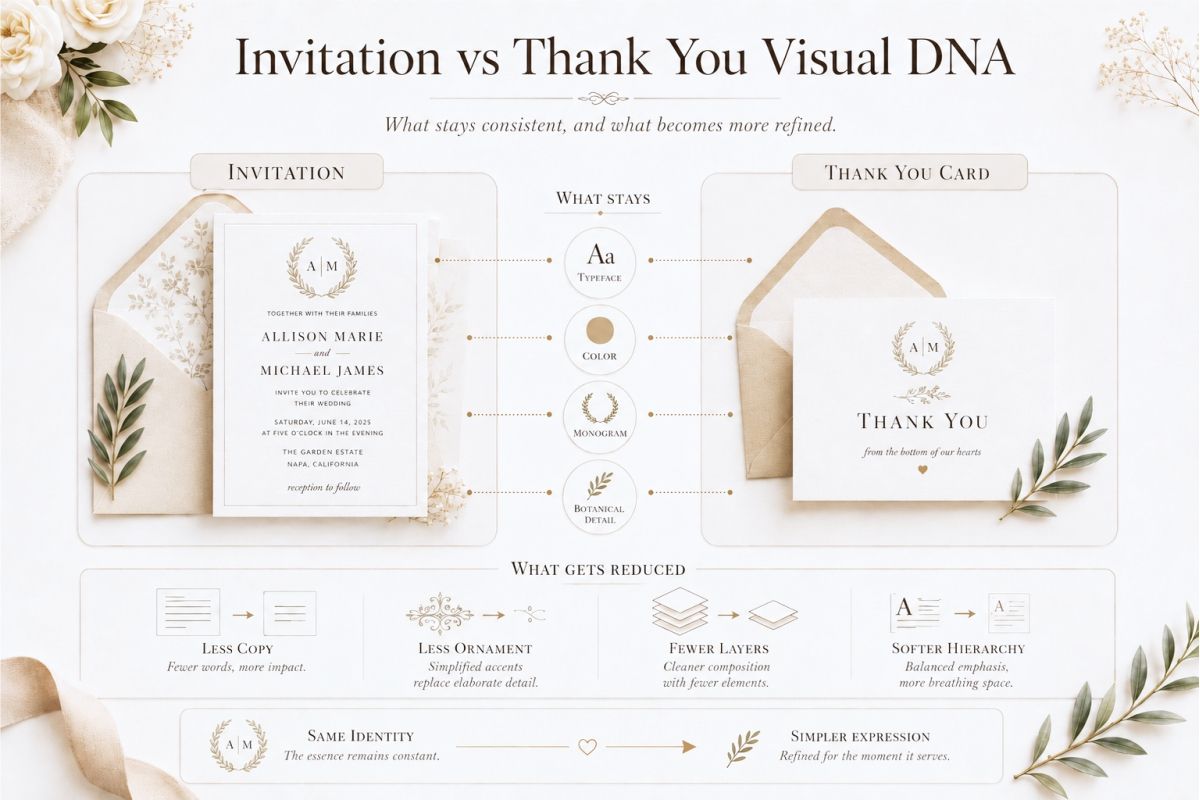 Invitation vs Thank You Visual DNA