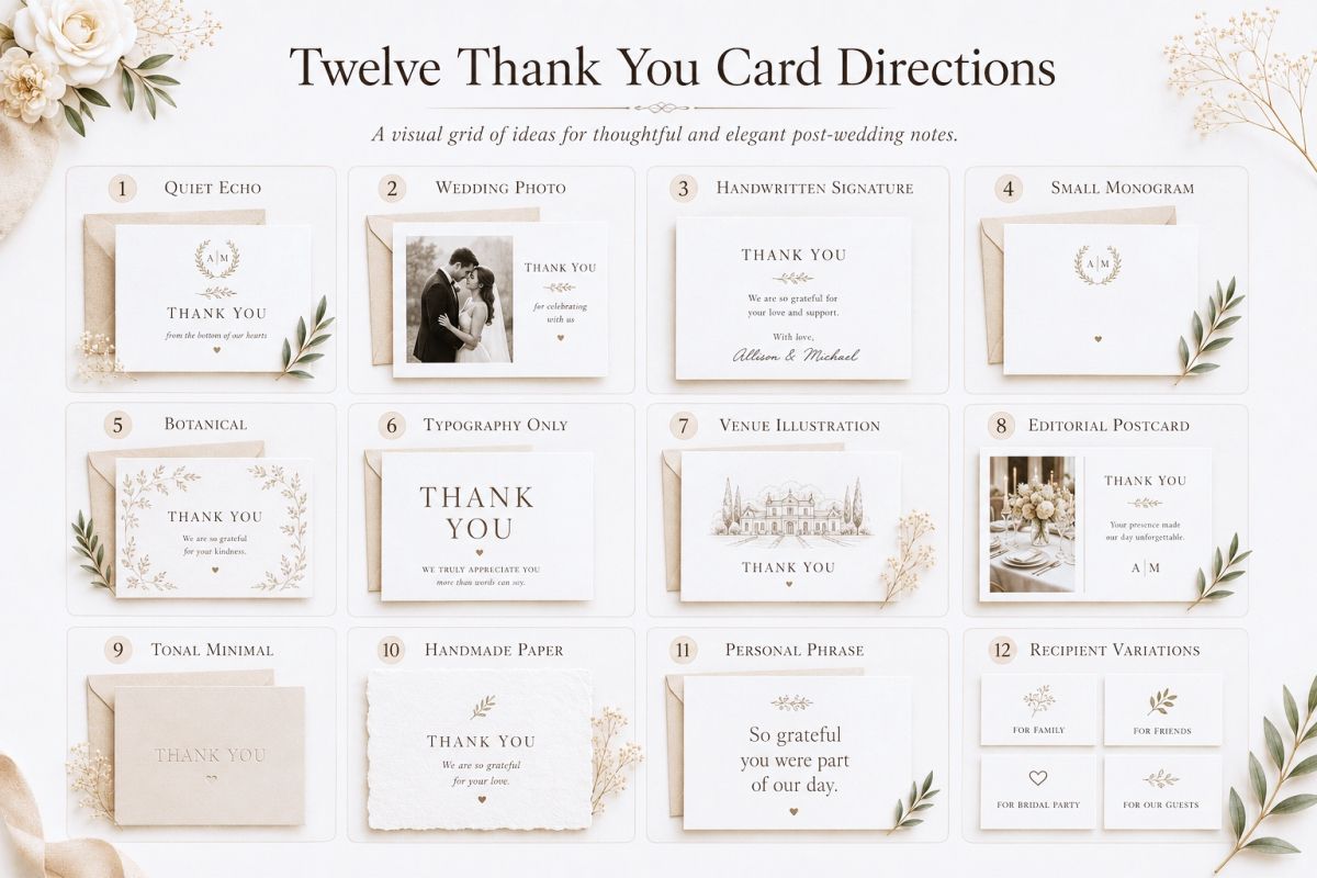 Twelve Thank You Card Directions