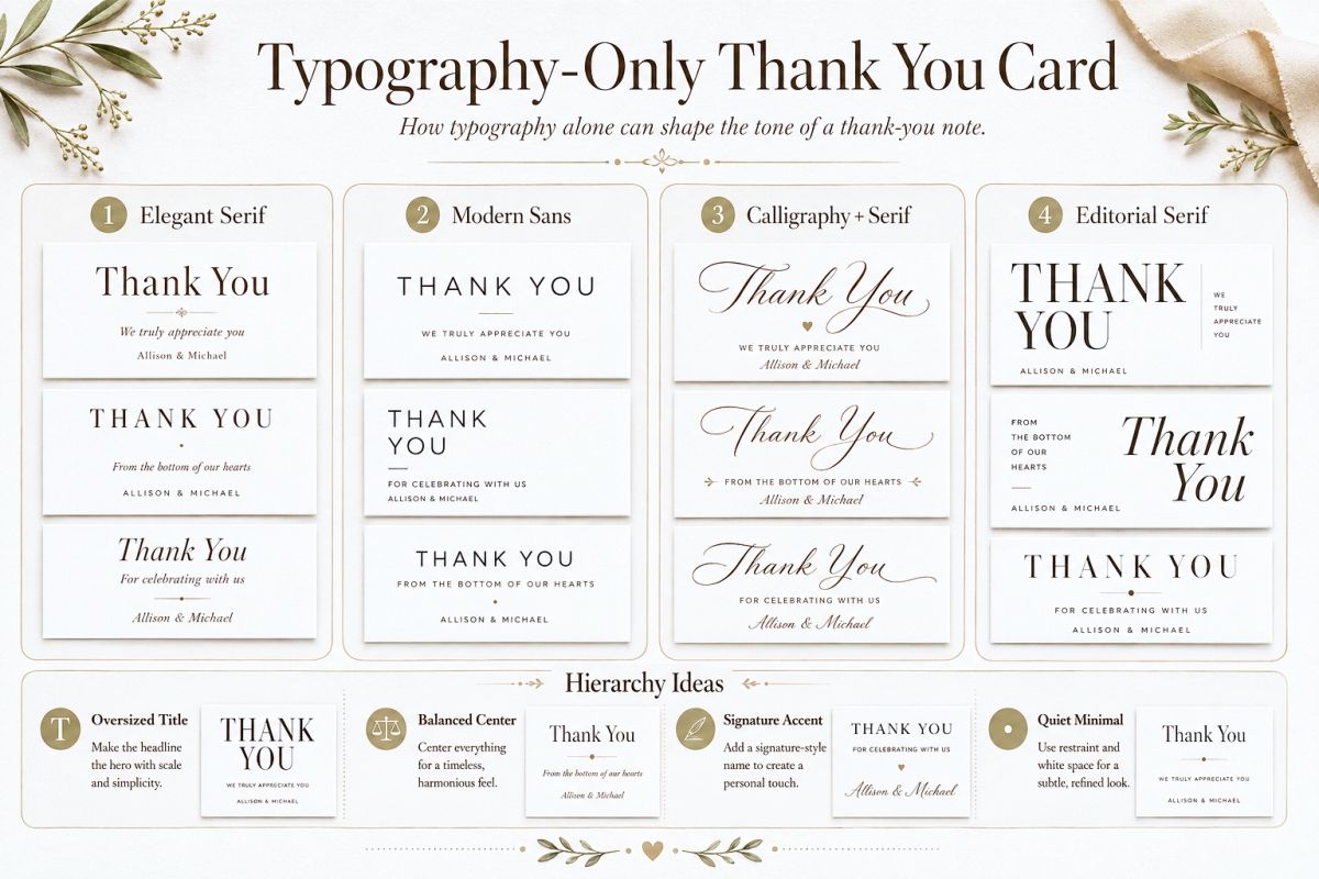Typography-Only Thank You Card