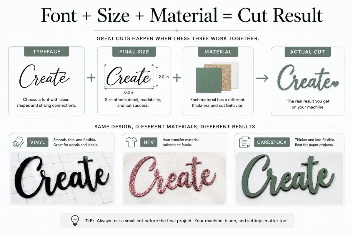 Best Fonts For Cricut Projects Clean Cuts Cute Styles And Craft Tips 5