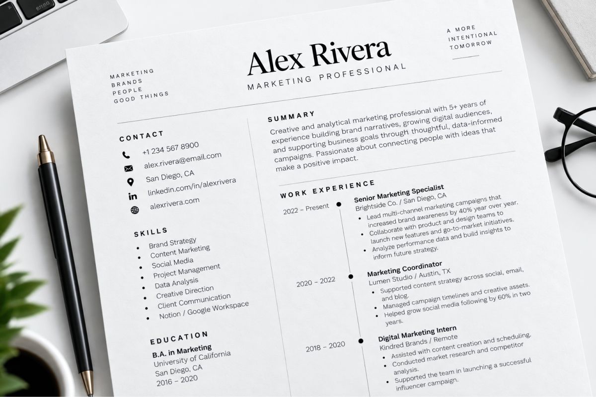 Hansco Free Minimal Resume Concept04 Preview 4
