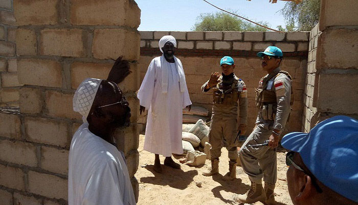Brigadir Rhonal Nugroho menjalanlan misi perdamaian dan kemanusiaan di Elfasher Darfur Sudan, Afrika Utara. (Foto: Istimewa)