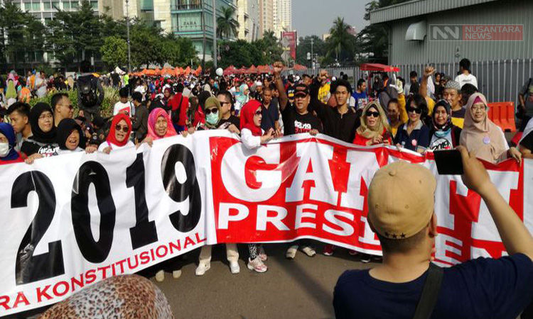 Ribuan Massa Relawan #2019GantiPresiden