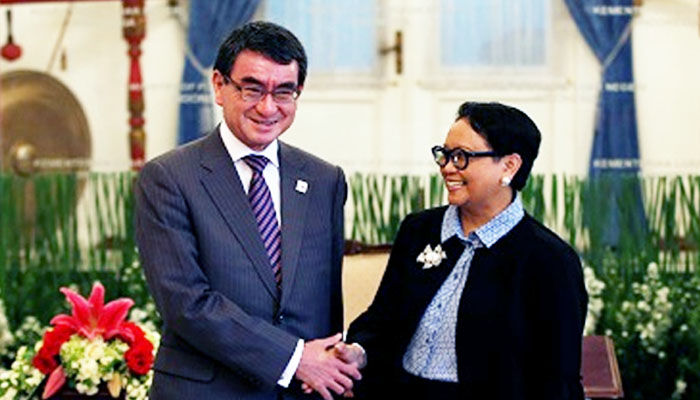 Dalam Lawatan Ke Indonesia, Menlu Jepang Mengatakan Ingin Memperkuat Kerjasama Maritim Jepang-Indonesia