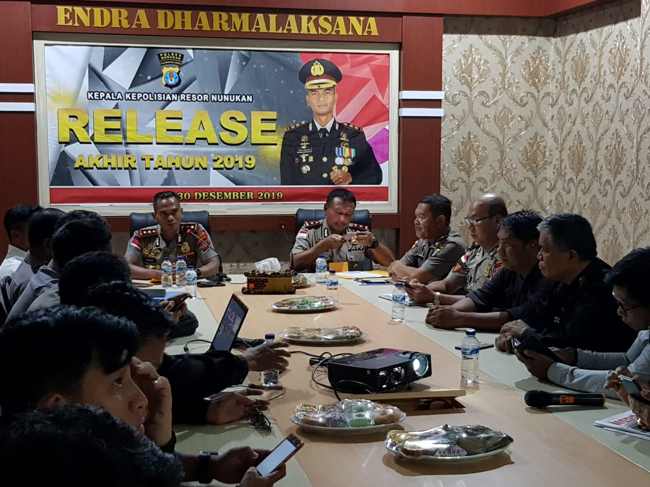 Konferensi Pers Polres Nunukan, Senin 30 Desember 2019