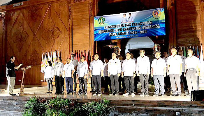 Pengurus KONI Jembrana masa bhakti 2022-2026 resmi dilantik, Ketum Patriana: targetkan di Porprov